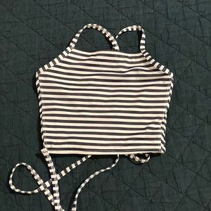 Albion switchback top, navy and white. Super cute!